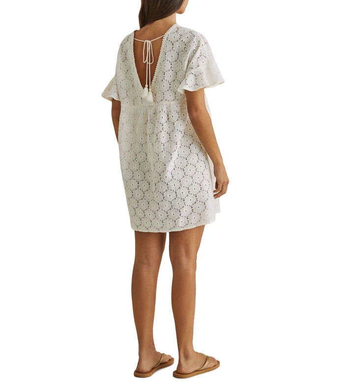 Women'secret Vestido Midi Con Bordado Floral Mujer 4 Women'secret Vestido Midi Con Bordado Floral Mujer - Imagen 2