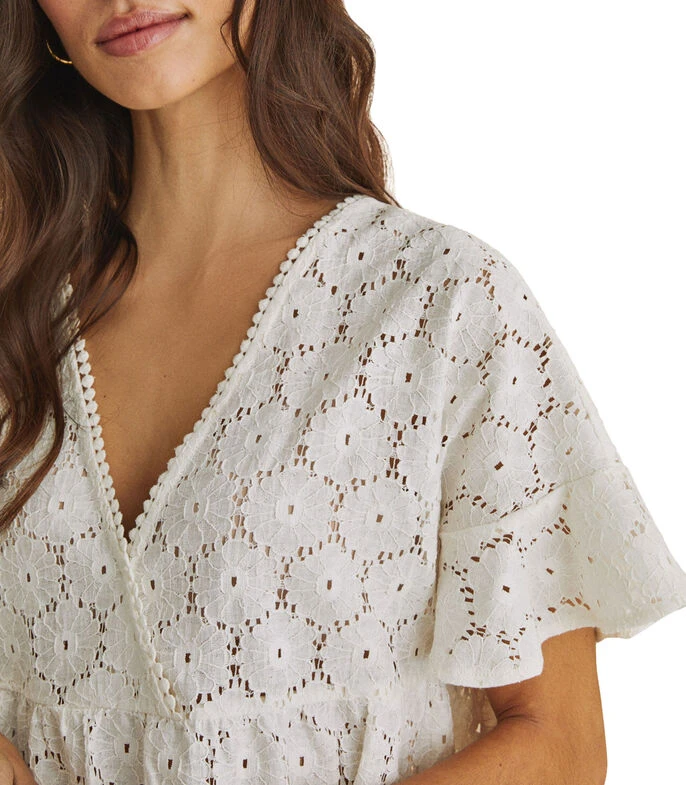 Women'secret Vestido Midi Con Bordado Floral Mujer 5 Women'secret Vestido Midi Con Bordado Floral Mujer - Imagen 3