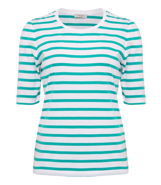 Playera De Cuello Redondo Con Manga Corta Y Rayas Mujer 6 Playera De Cuello Redondo Con Manga Corta Y Rayas Mujer - Imagen 4