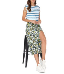 Springfield Playera Cuello Redondo Sin Mangas De Rayas Mujer -GlamModa Ventas 43198717 x3