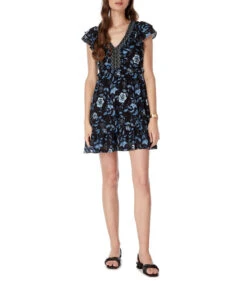 Springfield Vestido Mini Con Flores Mujer -GlamModa Ventas 43198723 x3