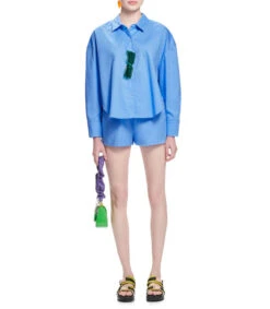 Camisa Lisa Con Manga Larga Mujer -GlamModa Ventas 43202653 x4