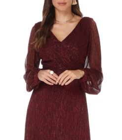 Vestido De Fiesta Maxi Con Manga Larga Abrillantado Mujer 7 Vestido De Fiesta Maxi Con Manga Larga Abrillantado Mujer -GlamModa Ventas 43202950 x3