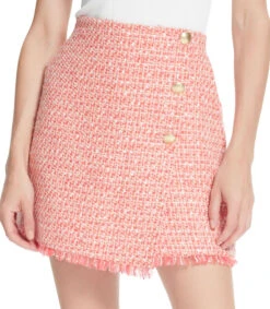 Skort Con Botones Metálicos Tweed Mujer -GlamModa Ventas 43202997 x4