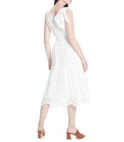 Vestido Midi Cenefa Bordada Mujer -GlamModa Ventas 43203021 x2