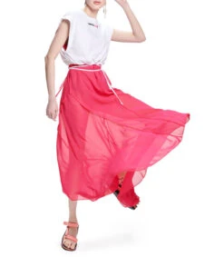 Playera De Cuello Redondo Y Manga Corta Con Nudo Y Logo Mujer -GlamModa Ventas 43204550 x3