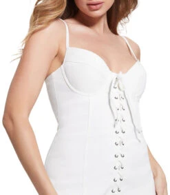 Guess Vestido Midi Sólido Mujer -GlamModa Ventas 43206206 x4