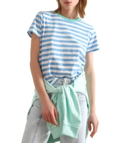 Scalpers Playera Cuello Redondo Manga Corta Con Rayas Mujer -GlamModa Ventas 43209435 x3