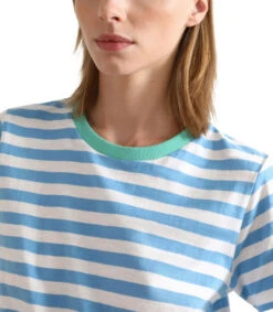 Scalpers Playera Cuello Redondo Manga Corta Con Rayas Mujer -GlamModa Ventas 43209435 x4