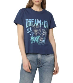 Scalpers Playera Cuello Redondo Manga Corta Estampada Mujer