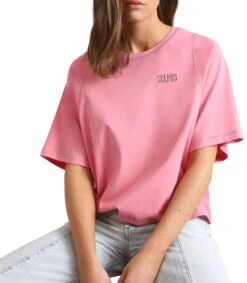 Scalpers Playera De Cuello Redondo Con Manga Corta Y Logo Mujer