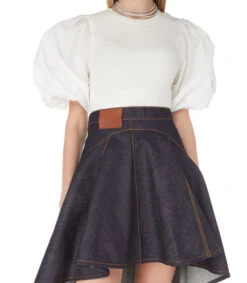 Alexander McQueen Falda De Mezclilla Mini De Corte A Mujer -GlamModa Ventas 43216969 x4