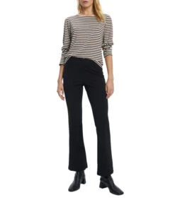 Playera Cuello Redondo Con Manga Larga De Rayas Mujer -GlamModa Ventas 43219972 x3