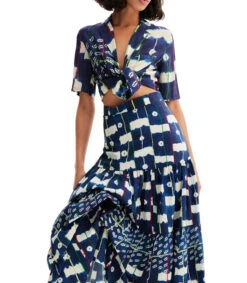 Desigual Falda Larga De Corte Recto Batik Mujer -GlamModa Ventas 43220153 x4