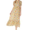 Springfield Vestido Maxi Con Flores Mujer -GlamModa Ventas 43220557 x1