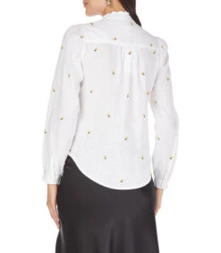 Springfield Camisa Con Girasoles Bordadas De Manga Larga Mujer -GlamModa Ventas 43220567 x2