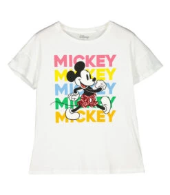 Springfield Playera De Cuello Redondo Y Manga Corta Mickey Mouse Mujer -GlamModa Ventas 43220618 x6