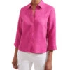 Camisa De Lino Manga 3,4 Mujer -GlamModa Ventas 43239155 x1