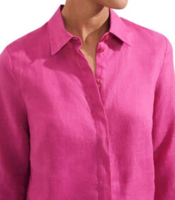 Camisa De Lino Manga 3,4 Mujer -GlamModa Ventas 43239155 x4