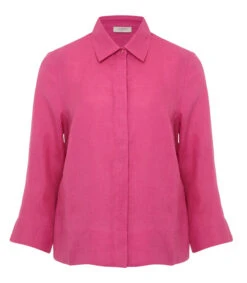 Camisa De Lino Manga 3,4 Mujer -GlamModa Ventas 43239155 x5