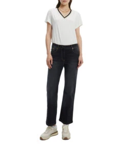 Playera Cuello V Manga Corta Mujer -GlamModa Ventas 43240334 x3