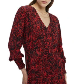 Vestido Midi Manga Larga Estampado Mujer -GlamModa Ventas 43240347 x3