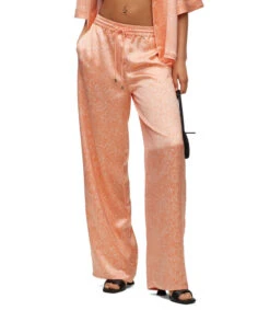 Hugo Pantalón Relaxed Fit Con Estampado Paisley Mujer