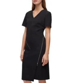 Boss Vestido Con Escote En Pico Y Detalles De Cremallera Mujer -GlamModa Ventas 43243220 x2