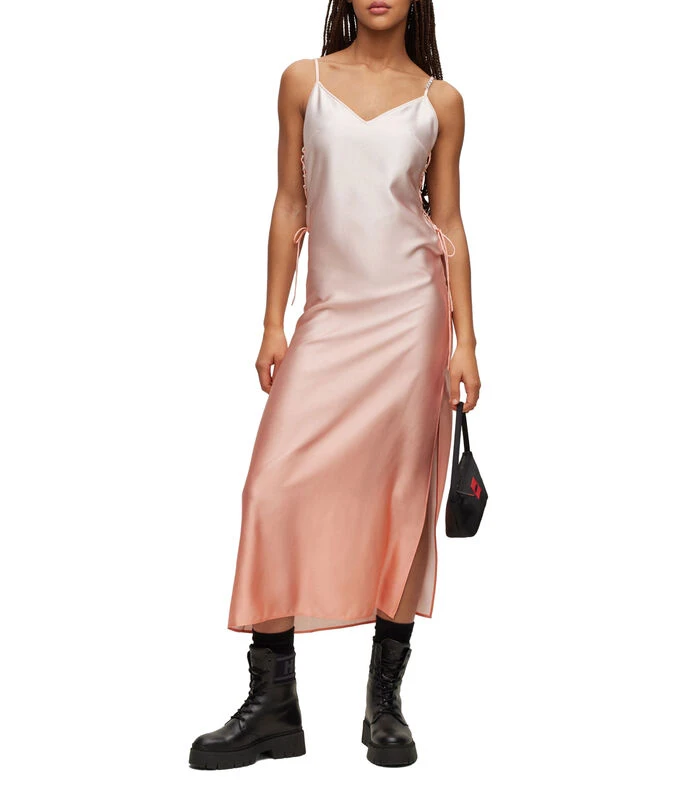 Hugo Vestido Lencero De Raso Suave Con Estampado Degradado Mujer 4 Hugo Vestido Lencero De Raso Suave Con Estampado Degradado Mujer - Imagen 2