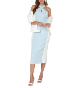 BCBGMAXAZRIA Falda Larga De Corte Recto Con Bloque De Color Mujer -GlamModa Ventas 43266783 x3