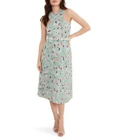 Vestido De Fiesta Midi Con Flores Portia Mujer