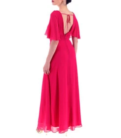 Maxi Vestido De Noche Con Manga 3,4 Mujer -GlamModa Ventas 43270060 x2