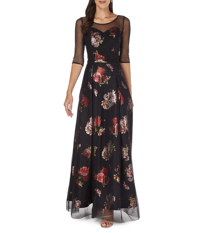 Vestido De Fiesta Maxi Con Flores Mujer 3 Vestido De Fiesta Maxi Con Flores Mujer