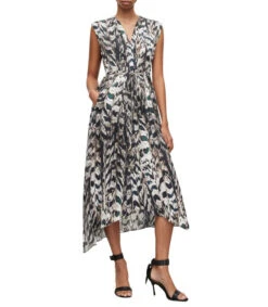 AllSaints Vestido De Fiesta Midi Tate Mujer