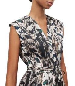 AllSaints Vestido De Fiesta Midi Tate Mujer -GlamModa Ventas 43273921 x4