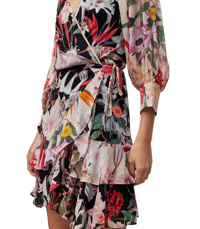 AllSaints Vestido Mini Con Flores Y Manga 7,8 Ari Leondra Mujer 6 AllSaints Vestido Mini Con Flores Y Manga 7,8 Ari Leondra Mujer - Imagen 4