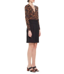 Falda Negra Con Cinturón Mujer -GlamModa Ventas 43276183 x3