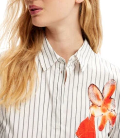 Desigual Camisa De Rayas Manga Larga Florenca Mujer -GlamModa Ventas 43280416 x4
