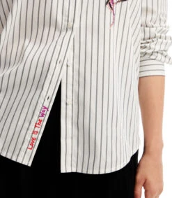 Desigual Camisa De Rayas Manga Larga Florenca Mujer -GlamModa Ventas 43280416 x5