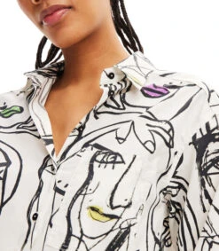 Desigual Camisa Estampada Con Manga Larga Verona Mujer -GlamModa Ventas 43280452 x4