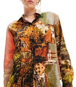 Desigual Camisa Con Paisaje M. Christian Lacroix De Manga Larga Mujer -GlamModa Ventas 43280547 x4