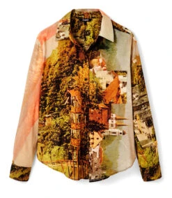 Desigual Camisa Con Paisaje M. Christian Lacroix De Manga Larga Mujer -GlamModa Ventas 43280547 x5