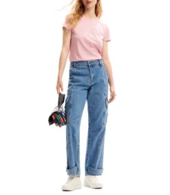 Desigual Jeans Recto Estilo Vaquero Mujer -GlamModa Ventas 43280566 x3