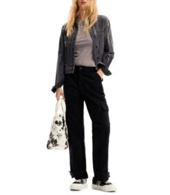 Desigual Playera Cuello Redondo Con Manga Corta Maya Jaspeada Mujer -GlamModa Ventas 43280648 x3