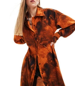 Desigual Vestido Midi De Manga Larga Moteado Mujer -GlamModa Ventas 43280795 x4