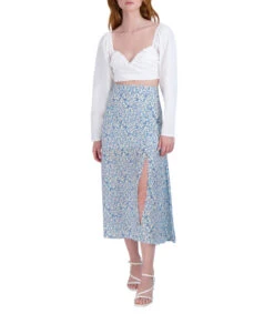 BCBGeneration Falda Larga Con Flores Mujer -GlamModa Ventas 43283896 x3