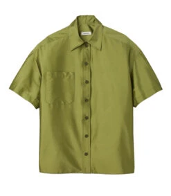 Sandro Camisa Satinada De Manga Corta Mujer -GlamModa Ventas 43286038 x5