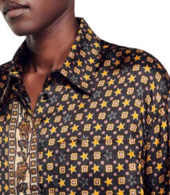 Sandro Camisa Con Multi Estampado De Manga Larga Mujer -GlamModa Ventas 43286042 x5