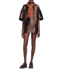 Sandro Minifalda De Corte Recto Mujer -GlamModa Ventas 43286052 x3