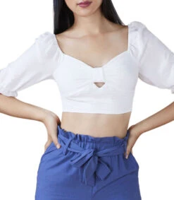 BCBGeneration Playera Crop Lisa De Manga Corta Mujer -GlamModa Ventas 43289157 x4